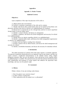 ATLS: Resource Document 13. Ocular Trauma (Optional