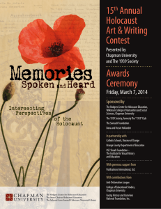 15th Annual Holocaust Art & Writing Contest Awards Ceremony
