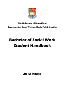 Student Handbook - Department of Social Work and Social
