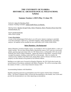 THE UNIVERSITY OF FLORIDA HISTORICAL ARCHAEOLOGICAL