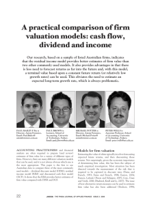 A practical comparison of firm valuation models: cash flow