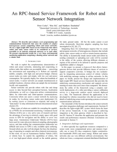 An RPC-based Service Framework for Robot and Sensor Network