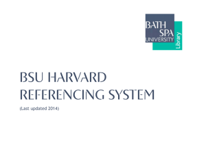 BSU Harvard Referencing System