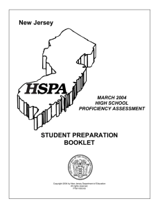 HSPA Student Preparation Booklet