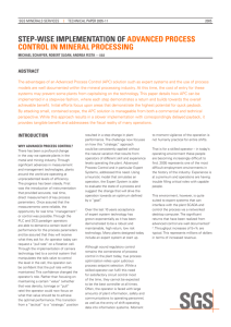 Step-Wise Advanced Process Control Implementation