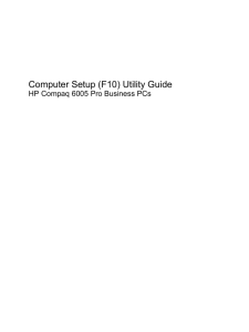 Computer Setup (F10) Utility Guide