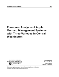 Economic Analysis of Apple Orchard Management Systems with