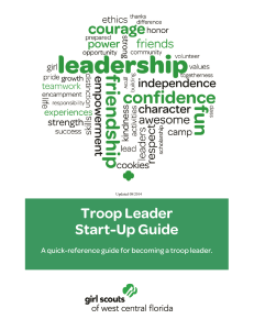 Troop Leader Start-Up Guide - Girl Scouts of West Central Florida