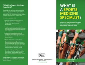what is a sports medicine specialist?