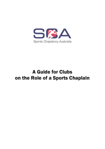 2012 DOC The Role of a Sports Chaplain