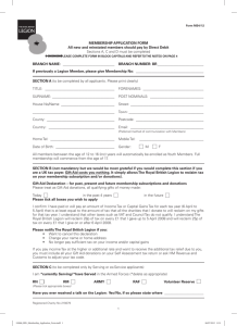 Membership Application Form - Fakenham and District Royal British