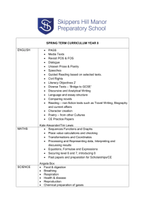 SPRING TERM CURRICULUM YEAR 8 ENGLISH • PAGS • Media