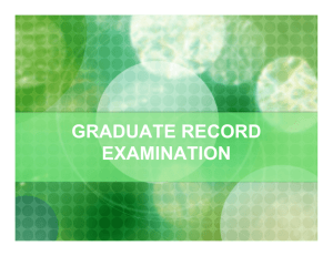 graduate record examination