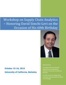 here - Workshop on Supply Chain Analytics