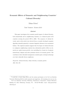 Economic Effects of Domestic and Neighbouring Countries' Cultural