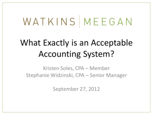 What Exactly is an Acceptable Accounting System?
