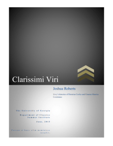 Clarissimi Viri - the Department of Classics
