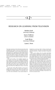 research on learning from television
