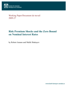 Risk Premium Shocks and the Zero Bound on Nominal Interest Rates