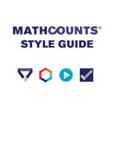 style guide - MathCounts