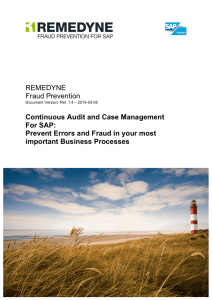 REMEDYNE Fraud Prevention Continuous Audit and Case