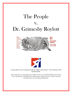 The People v. Dr. Grimesby Roylott - Ohio Center for Law
