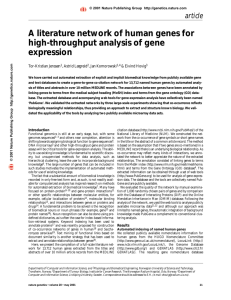 A literature network of human genes for high