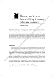 Literature as a Network: Creative-Writing Scholarship