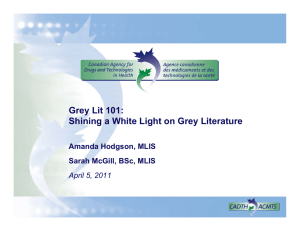 Grey Lit 101: Shining a White Light on Grey Literature