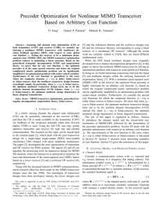 Precoder Optimization for Nonlinear MIMO Transceiver Based on