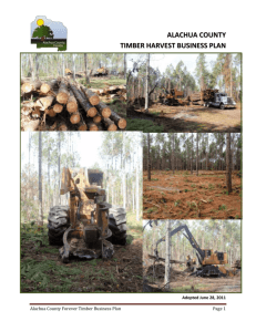 ALACHUA COUNTY TIMBER HARVEST BUSINESS PLAN