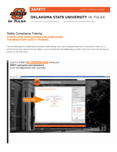1 Log in to https://oc.okstate.edu using your
