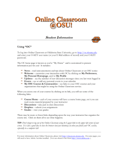 Online Classroom - Classroom Home Page