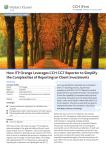 How ITP Orange Leverages CCH CGT Reporter to Simplify the