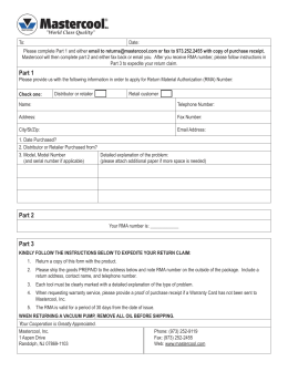 RMA Form - Word Document A2