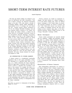 Short-Term Interest Rate Futures - Federal Reserve Bank of Richmond