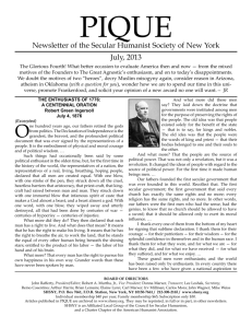 JUL 2013 - Secular Humanist Society of New York