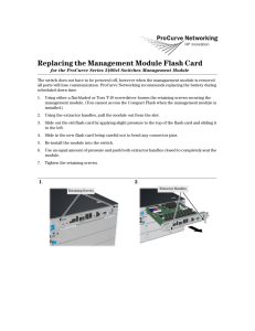 ProCurve Series 5400zl Switches Management Module Flash Card