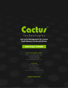 Cactus-Tech.com Life-Cycle Management for Cactus Flash Memory