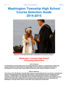 Washington Township High School Course Selection Guide 2014