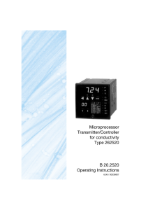 Microprocessor Transmitter/Controller for conductivity Type