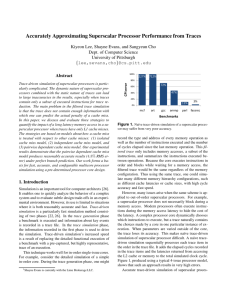 Accurately Approximating Superscalar Processor Performance from