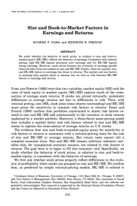 Size and Book-to-Market Factors in Earnings and Returns