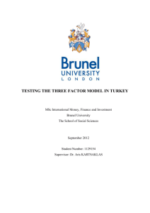 testing the three factor model in turkey