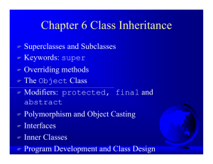 Chapter 6 Class Inheritance