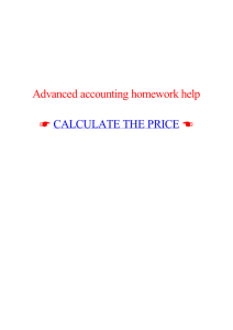 Advanced accounting homework help