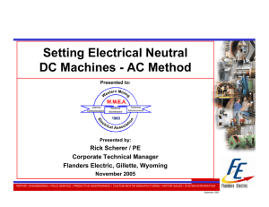 Setting Electrical Neutral DC Machines