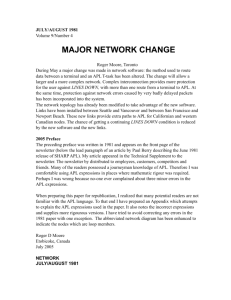 Newsletter TS July/August 1981: MAJOR NETWORK CHANGE. The