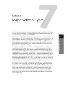 Ch 7 - Major Network Types - Upgrading & Repairing Networks