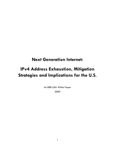 IPv4 Address Exhaustion - IEEE-USA